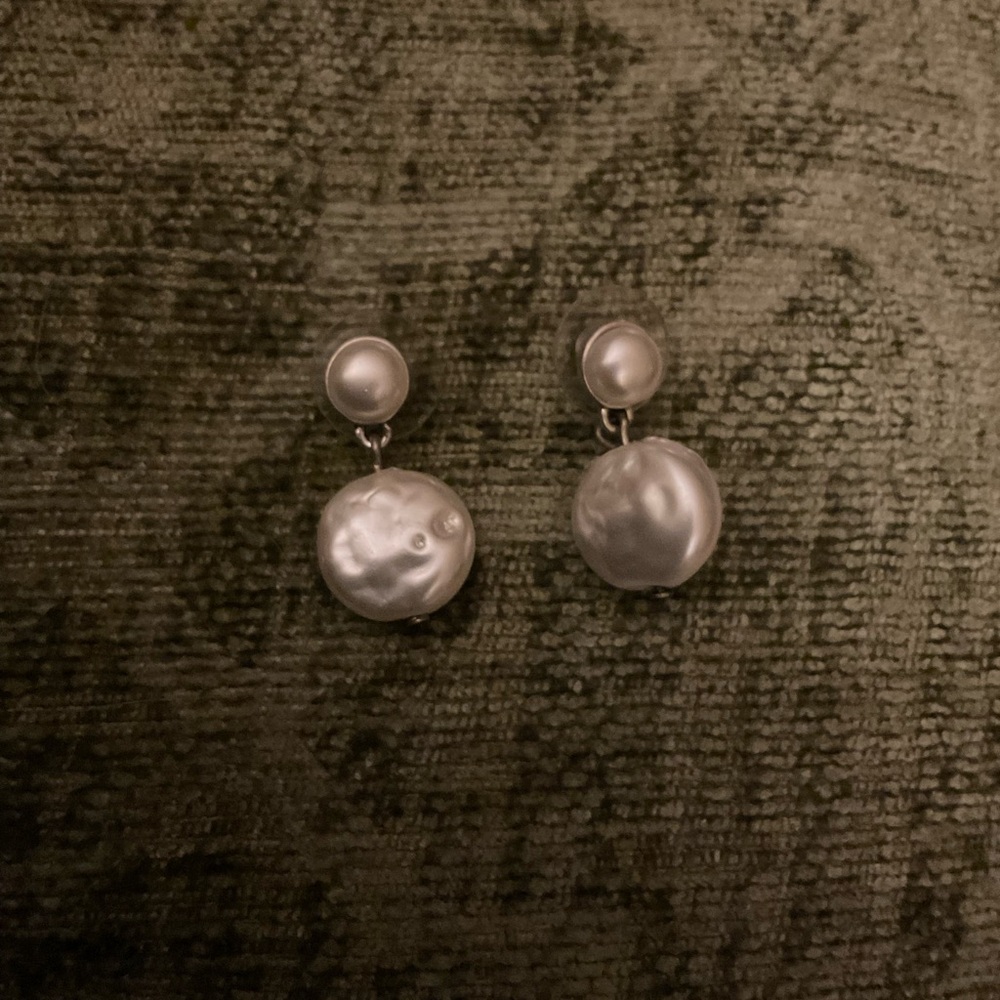 J. Jill Silver Pearl Dangle Earrings iso